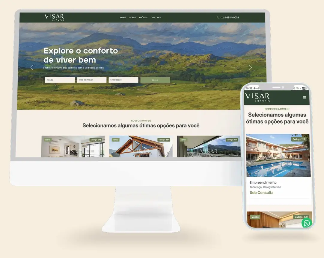Visar Imóveis - Desktop e Mobile